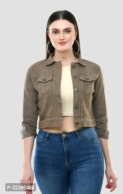 Stylish Trendy Denim Jackets For Women-thumb0
