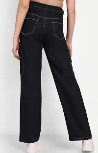 SIX POCKET BLACK WOMAN JEANS-thumb2