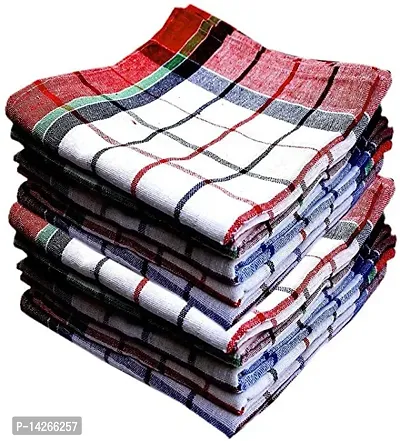 Stylish Fancy Towel Cotton Multipurpose Cleaning Kitchen Towels Dish Napkin Machine Washable Checked Dish, Tea Towels (Multicolour, 18X18 Inch) - Pack Of 6-thumb4