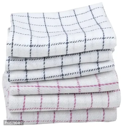 AKIN TOWEL Cotton Multicolour Super Highly Absorbent Kitchen Cleaning Napkin (46x46 cm ) - Pack of 6