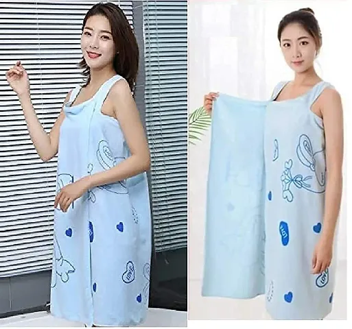 Akin Microfibre Soft Cotton Bathrobe for Girls & Women || Bath Robe Towel for Women ||Quick Dry Dress Towel for Ladies