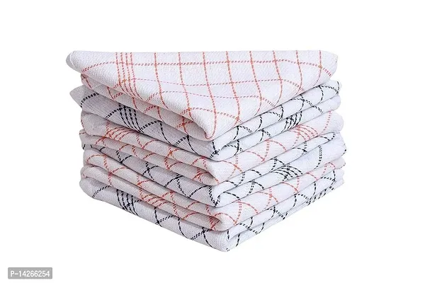 Stylish Fancy Towel 100% Cotton Premium Kitchen Napkins Set Of 6 (Length - 46 Cm, Width - 46 Cm)