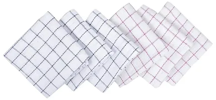 Stylish Fancy Towel 100% Cotton Premium Kitchen Napkins Set Of 6 (Length - 46 Cm, Width - 46 Cm)-thumb2