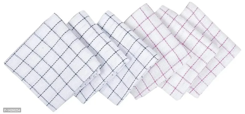 Stylish Fancy Towel 100% Cotton Premium Kitchen Napkins Set Of 6 (Length - 46 Cm, Width - 46 Cm)-thumb3