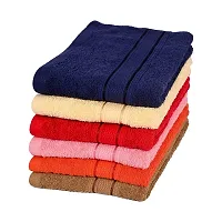 Akin Cotton Face Towel 500 GSM (Coffee, Navy Blue, Red, Baby Pink, Brown, Sky Blue, Rose Pink, Peach, Rust, Yellow) (Pack of 6)-thumb3