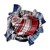 Stylish Fancy Towel Cotton Multipurpose Cleaning Kitchen Towels Dish Napkin Machine Washable Checked Dish, Tea Towels (Multicolour, 18X18 Inch) - Pack Of 6-thumb2