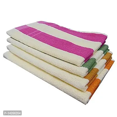 Stylish Fancy Towel Cotton Hand Towel (Multicolour) - Set Of 4