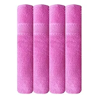 AKIN Premium Baby Pink Cotton 500 GSM Hand Towels Set of 4 (Length=24 Inches, Width=17 Inches)-thumb1