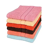 Akin Cotton Face Towel 500 GSM ( Coffee, Navy Blue, Red, Baby Pink, Brown, Sky Blue, Rose Pink, Peach, Rust, Yellow) (Pack of 6)-thumb3