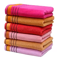 Akin Cotton Multi Color Hand Towel Set | 6 Hand Towels (35 x 54 cm) | Bathroom Towel | Bathroom Napkin | GSM 600 | 6 Different Colors | (Pack of 6)-thumb2