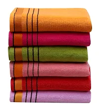 Akin Cotton Multi Color Hand Towel Set | 6 Hand Towels (35 x 54 cm) | Bathroom Towel | Bathroom Napkin | GSM 600 | 6 Different Colors | (Pack of 6)-thumb3