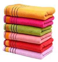 Akin Cotton Multi Color Hand Towel Set | 6 Hand Towels (35 x 54 cm) | Bathroom Towel | Bathroom Napkin | GSM 600 | 6 Different Colors | (Pack of 6)-thumb4