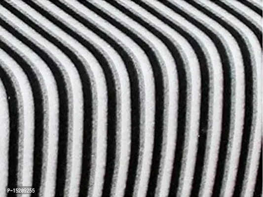 Akin Fleece Single Bed AC Blanket (60X90 Inch, Black and White Stripes) - Pack of 1-thumb2