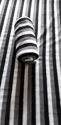 Akin Fleece Single Bed AC Blanket (60X90 Inch, Black and White Stripes) - Pack of 2-thumb4