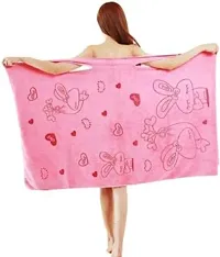Akin soft Cotton Bathrobe for Girls  Women |Quick Dry Dress Towel for Ladies (Pink)-thumb4