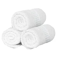 Akin Premium Cotton White Face Towel | 500 GSM | Travel, Gym, Spa, Saloon | Extra Absorbent | (Face Towel-30 cm x 30 cm) (Pack of 6)-thumb3