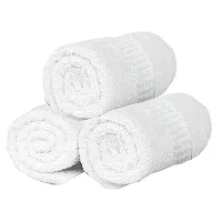 Akin Premium Cotton White Face Towel | 500 GSM | Travel, Gym, Spa, Saloon | Extra Absorbent | (Face Towel-30 cm x 30 cm) (Pack of 12)-thumb3