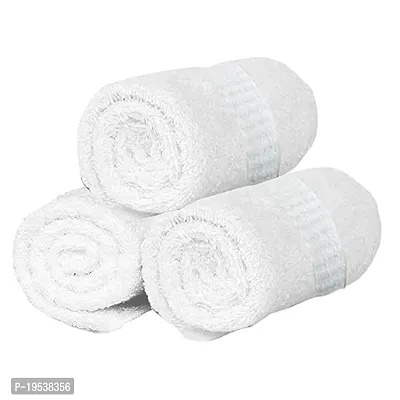 Akin Premium Cotton White Face Towel | 500 GSM | Travel, Gym, Spa, Saloon | Extra Absorbent | (Face Towel-30 cm x 30 cm) (Pack of 12)-thumb4