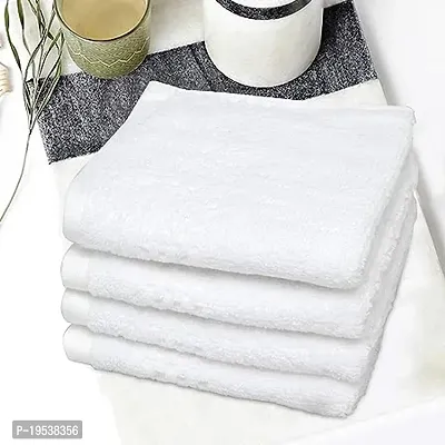 Akin Premium Cotton White Face Towel | 500 GSM | Travel, Gym, Spa, Saloon | Extra Absorbent | (Face Towel-30 cm x 30 cm) (Pack of 12)-thumb5
