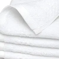 Akin Premium Cotton White Face Towel | 500 GSM | Travel, Gym, Spa, Saloon | Extra Absorbent | (Face Towel-30 cm x 30 cm) (Pack of 10)-thumb1