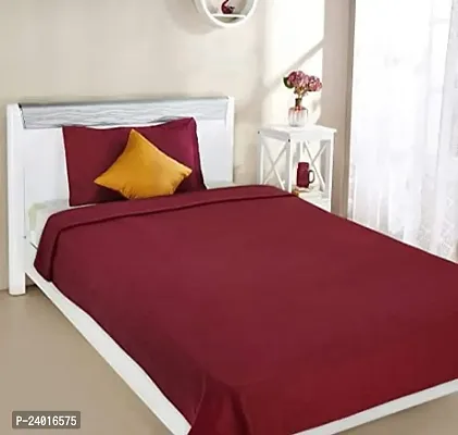 Trendy Fleece Single Bed AC Blanket Plain (60x90) inch-thumb0