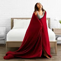 Trendy Fleece Single Bed AC Blanket Plain (60x90) inch-thumb1