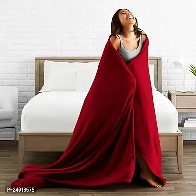 Trendy Fleece Single Bed AC Blanket Plain (60x90) inch-thumb2