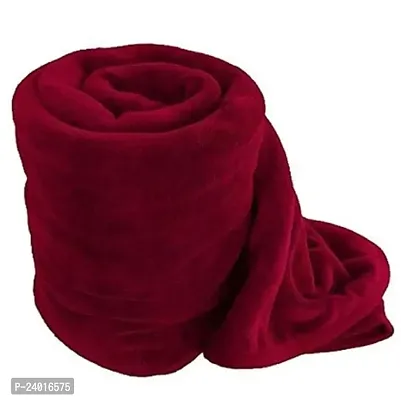 Trendy Fleece Single Bed AC Blanket Plain (60x90) inch-thumb5