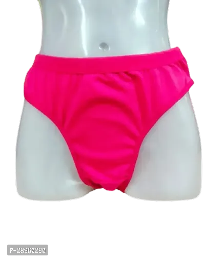 Fancy Pink Cotton Hipster Panty For Women