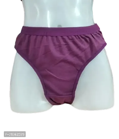 Fancy Purple Cotton Hipster Panty For Women