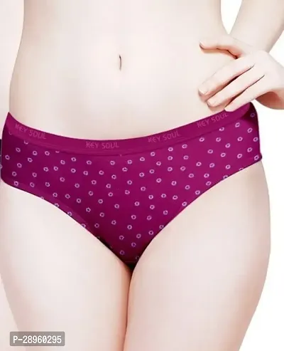 Fancy Red Cotton Hipster Panty For Women