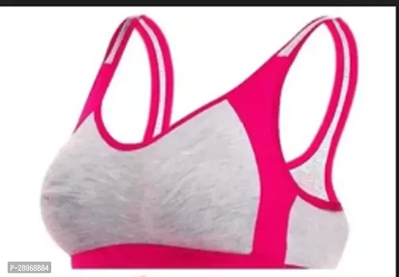 Stylish Pink Cotton Colourblocked Bras For Women