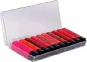 Mini Long Lasting Pocket Lipstick Set Of 10 (Multicolor, 30 ml)-thumb1