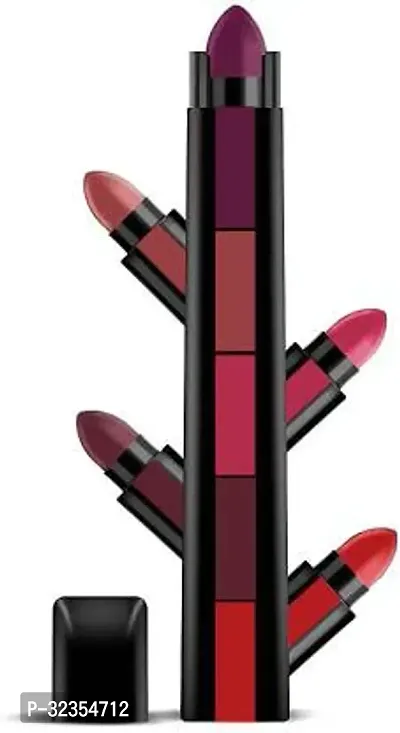 5 in 1 Ultra Smooth Beauty Creamy Matte Lipstick (Multicolor, 7.5 g)-thumb0