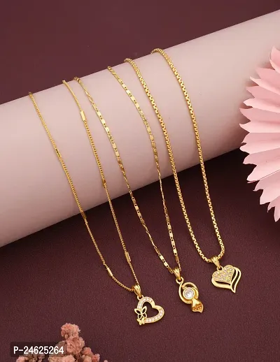 Stylish Golden Brass   Necklace For Women-thumb0