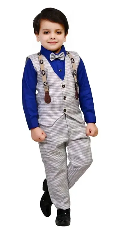 STYLISH BOYS THREE PIECE PARTY WEAR SET