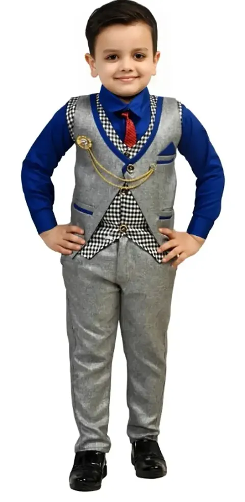 Stylish Three Piece Set For Boys Festive And Party wear