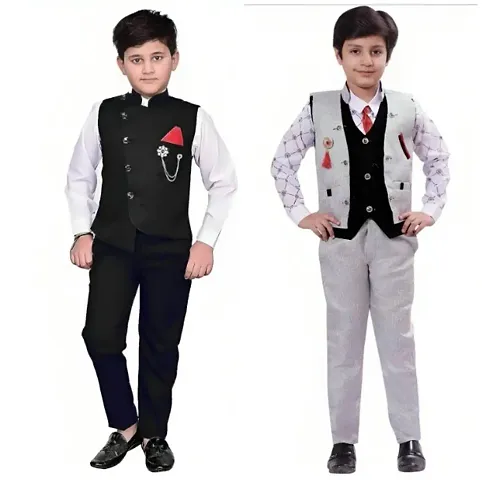 Stylist Blend Clothing Sets For Boys Pack Of 2