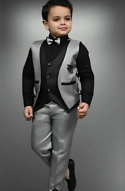 STYLISH BOYS THREE PIECE PARTY WEAR SET