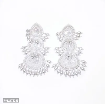 PGYG Handmade Designer Earring Silver For Women And Girls HE62
