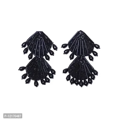 PGYG Handmade Designer Earring Black For Women And Girls HE69-thumb0