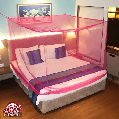 Gioielleria | Net Material Mosquito Net Rectangular Shape for Home,Outdoor Use [72 x 84 x 84] (Pink)-thumb5