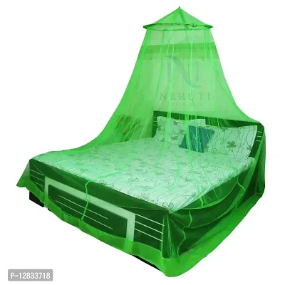 Neruti Enterprise Mosquito Net for King Size Double Bed Hanging Polyester Net (Green)-thumb0