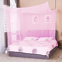 Gioielleria | Net Material Mosquito Net Rectangular Shape for Home,Outdoor Use [72 x 84 x 84] (Pink)-thumb1