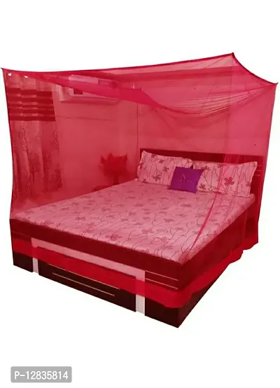 Gioielleria | Net Material Mosquito Net Rectangular Shape for Home,Outdoor Use [72 x 84 x 84] [Pink]-thumb4