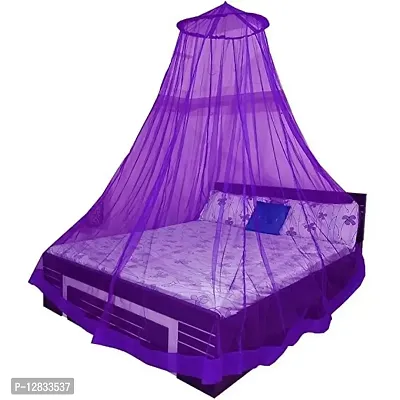 Gioielleria Net Material Mosquito Net Round Shape for Home,Outdoor Multipurpose Use (10 x 10 x 28) (Purple)-thumb0