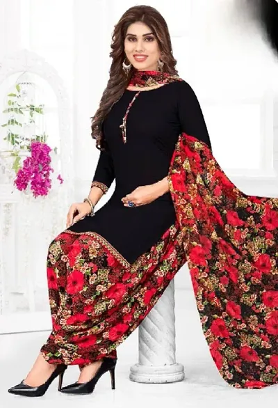 Exclusive Crepe Dress Material with Dupatta