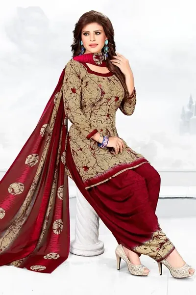 Casual Wear Women Dress Material And Salwar Suit Sets For Women Girl Printed-Type( Unstitched )