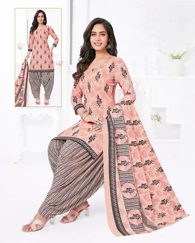 Stylish Crepe Printed Unstitched Suit