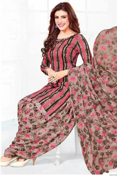 Stylish Crepe Printed Unstitched Suit